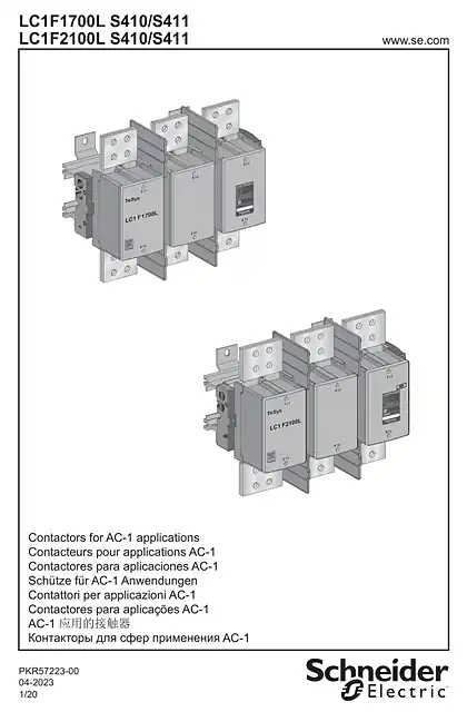 schneider施耐德TeSys F - Contactors for AC-1 applications - 说明页